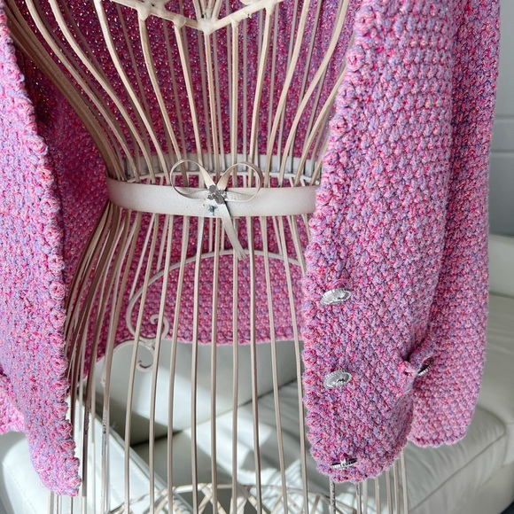 Maje Tweed V Neck Cardigan - Picture 4 of 16